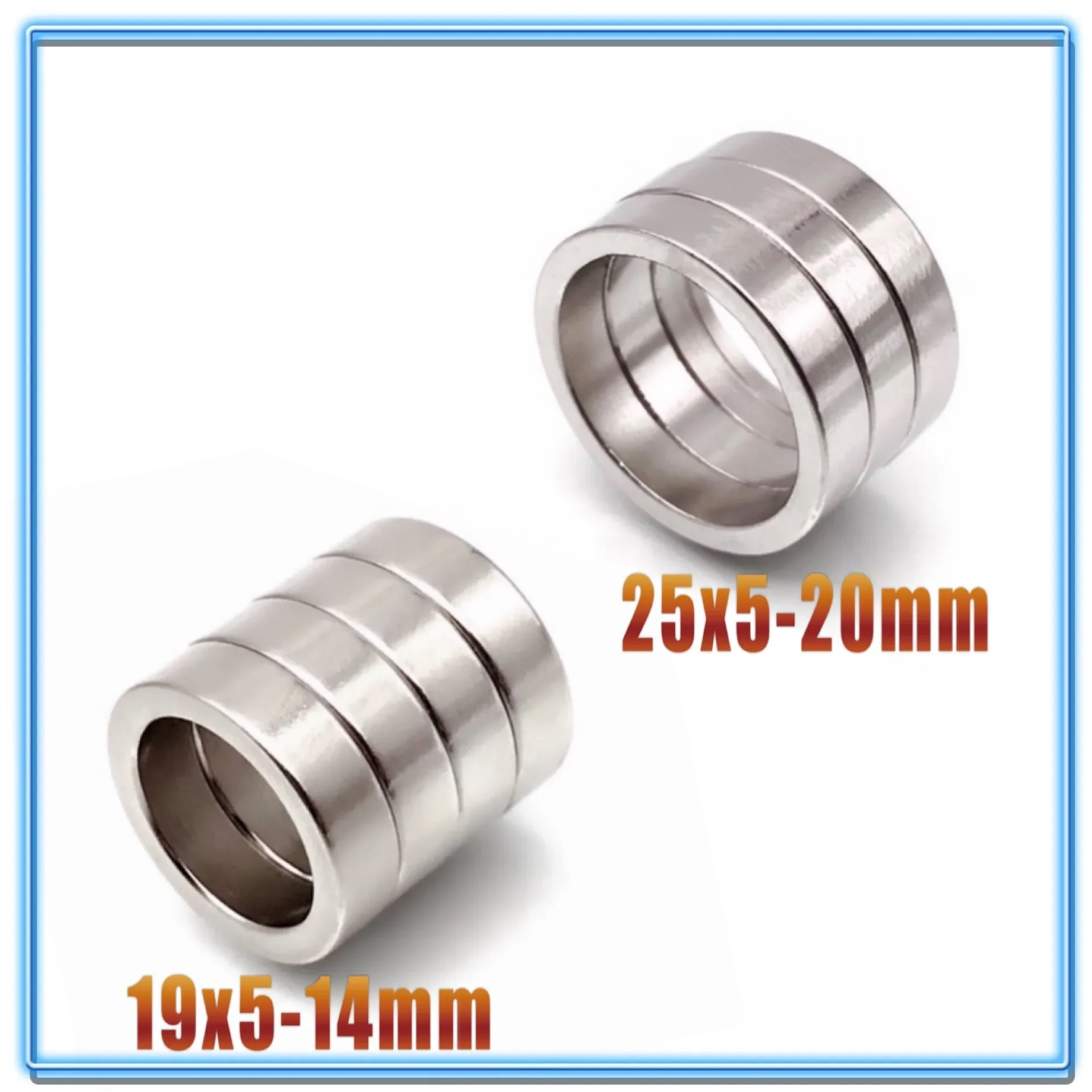 3/10/50/100pcs 25*5mm Hole 20mm 19*5 Hole 14mm Round Ring Magnet Strong Magnets for Craft Office Home Fridge Decor  Accessorie