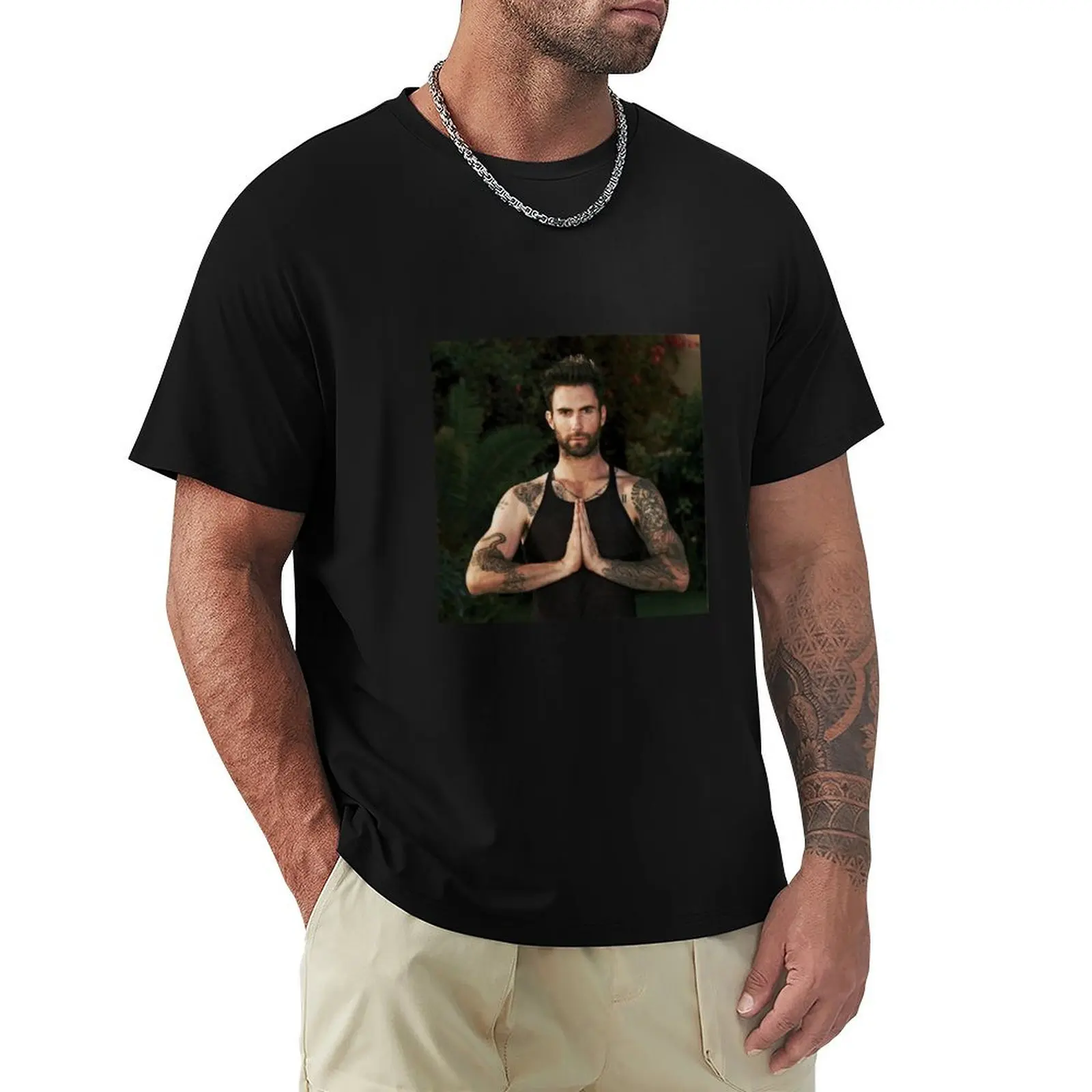 

adam levine Classic DMN design T-Shirt sweat oversized t shirt street wear t shirts for men