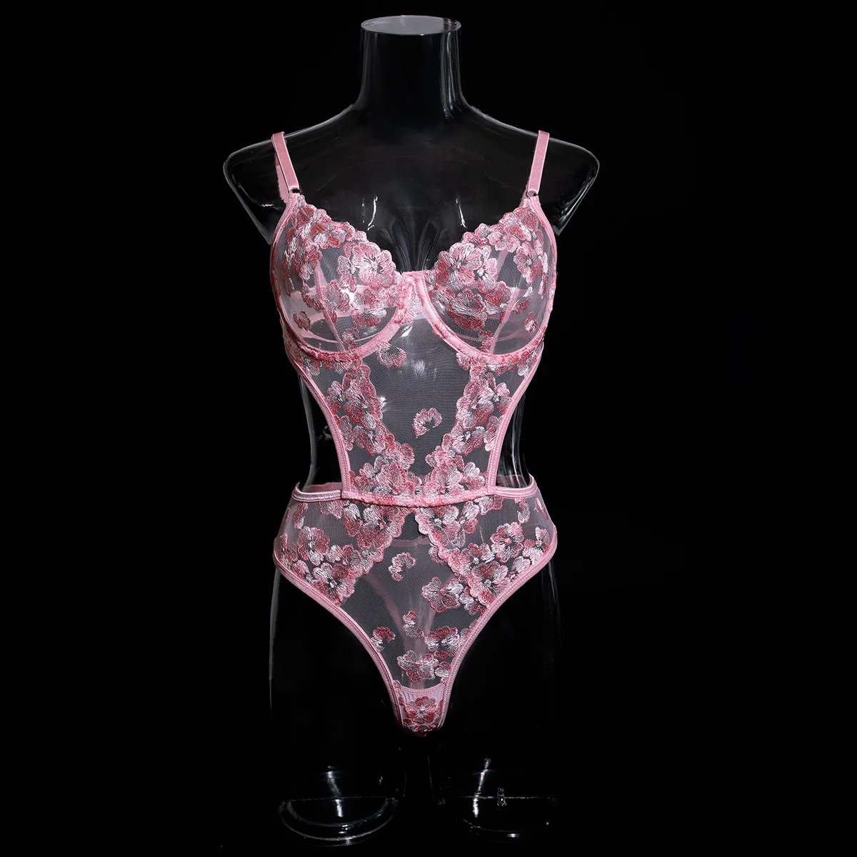 Lovermore Floral Fantasy Bodysuit Fancy Embroidery Body Sexy Midriff Lace Top Luxury Fairy Erotic Lingerie See Through Teddy