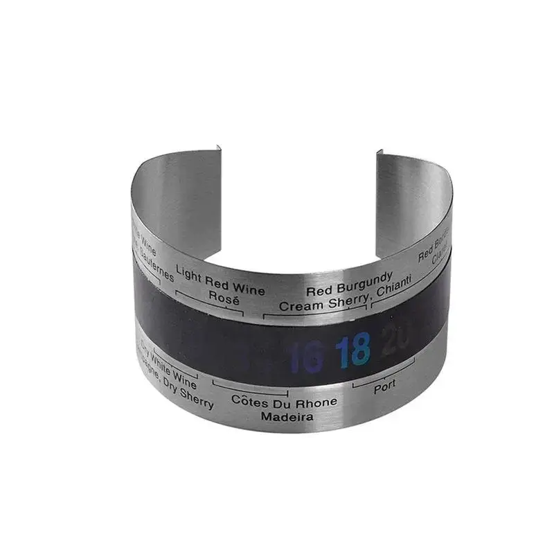 النبيذ طوق ميزان الحرارة بار المشروبات أداة ذكي زجاجة المفاجئة ميزان الحرارة شاشة الكريستال السائل كليب الاستشعار ل الشمبانيا البيرة النبيذ الأحمر