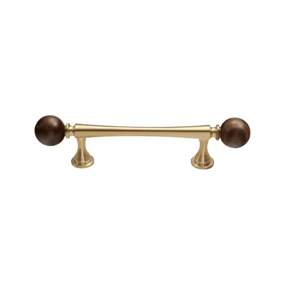 

Brass Brass Cabinet Handles Walnut Vintage Design American Retro Knobs Luxury Wooden Wardrobe Door Handles Cabinet Hardware