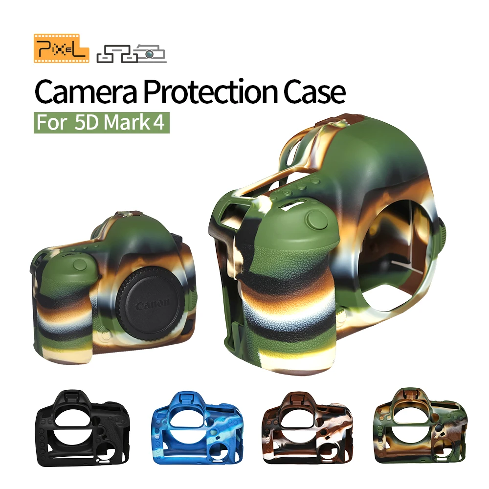 Pixel DSLR Camera Silicone Protector for Canon 5D Mark 4 Camera Body Cover Armor Skin Case Cover