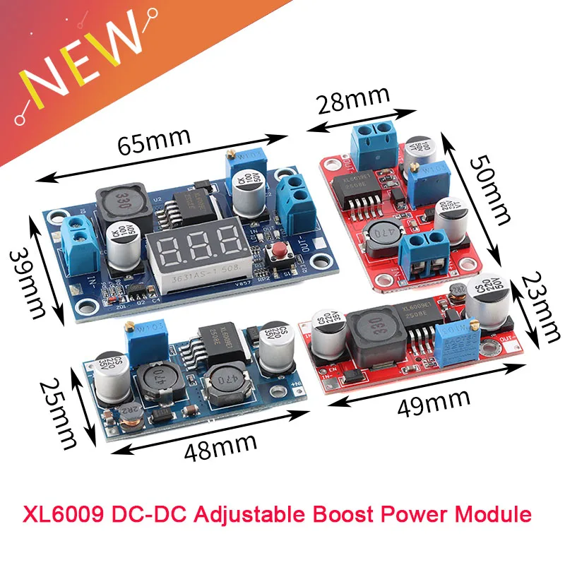 1PCS Boost Buck DC-DC Adjustable Step Up Down Converter XL6009 Power Supply Module 20W 5-32V to 1.2-35V