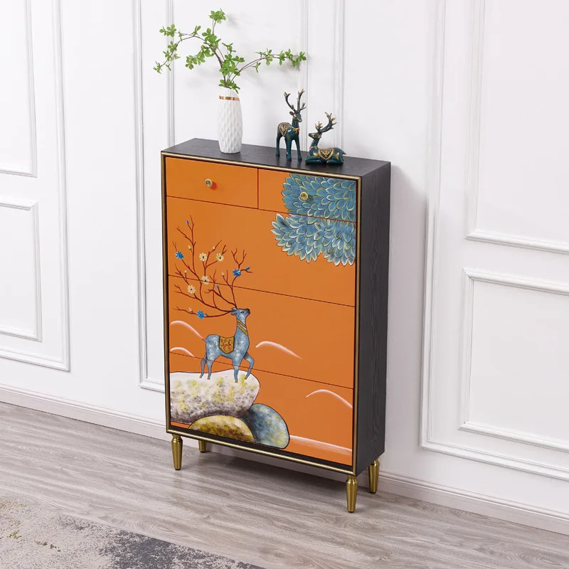 가벼운 럭셔리 페인트 티핑 버킷 신발장 심플 모던 초박형 가정용