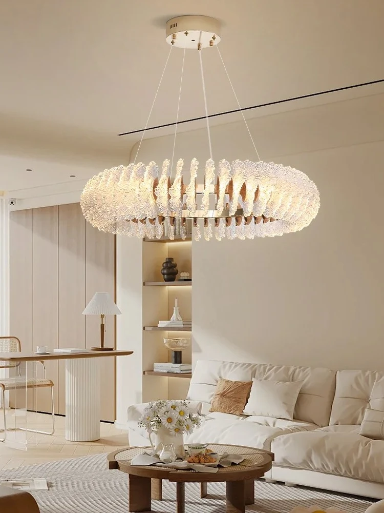 Modern Nordic Gold Acrylic Chandelier for Living Room Bedroom Hanging Pendant Led Lights Creative Ceiling Chandelier Dining Room