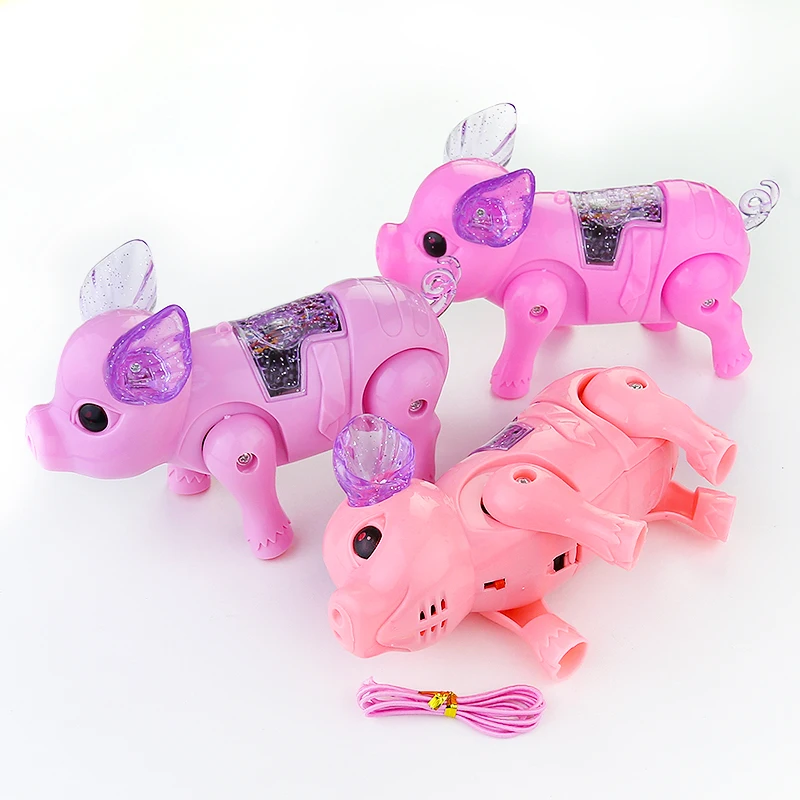 2024 New Pink Color Electric Walking Pig Toy With Light Musical Kids Funny Electronics Toy Children Birthday Gift Toys