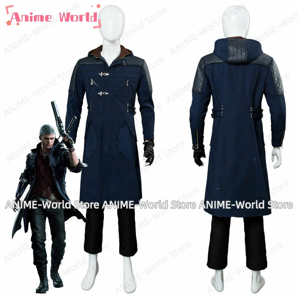 

《Custom size》Nero DMC5 Devil May Cry V NERO Cosplay Costume Jacket Halloween Coat