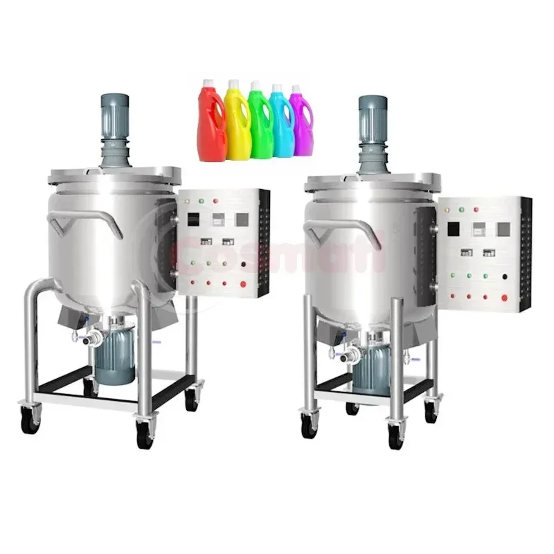 100l 200l Electriclly Heating Paste Mixing Tank Deodorant Heated Mixer Machine Glue Mixing Machine with Agitator  Mixer