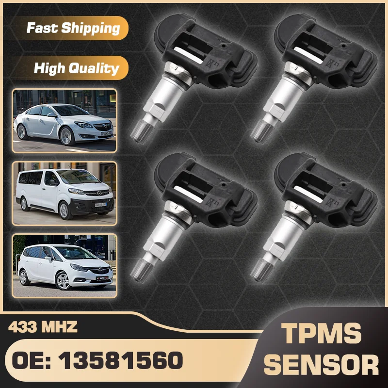 

13581560 433 MHz Tire Pressure Sensor For Opel Insignia A 2008-2017 Opel Vivaro Combi 2019-2025 Opel Zafira 2011-2020 13598775