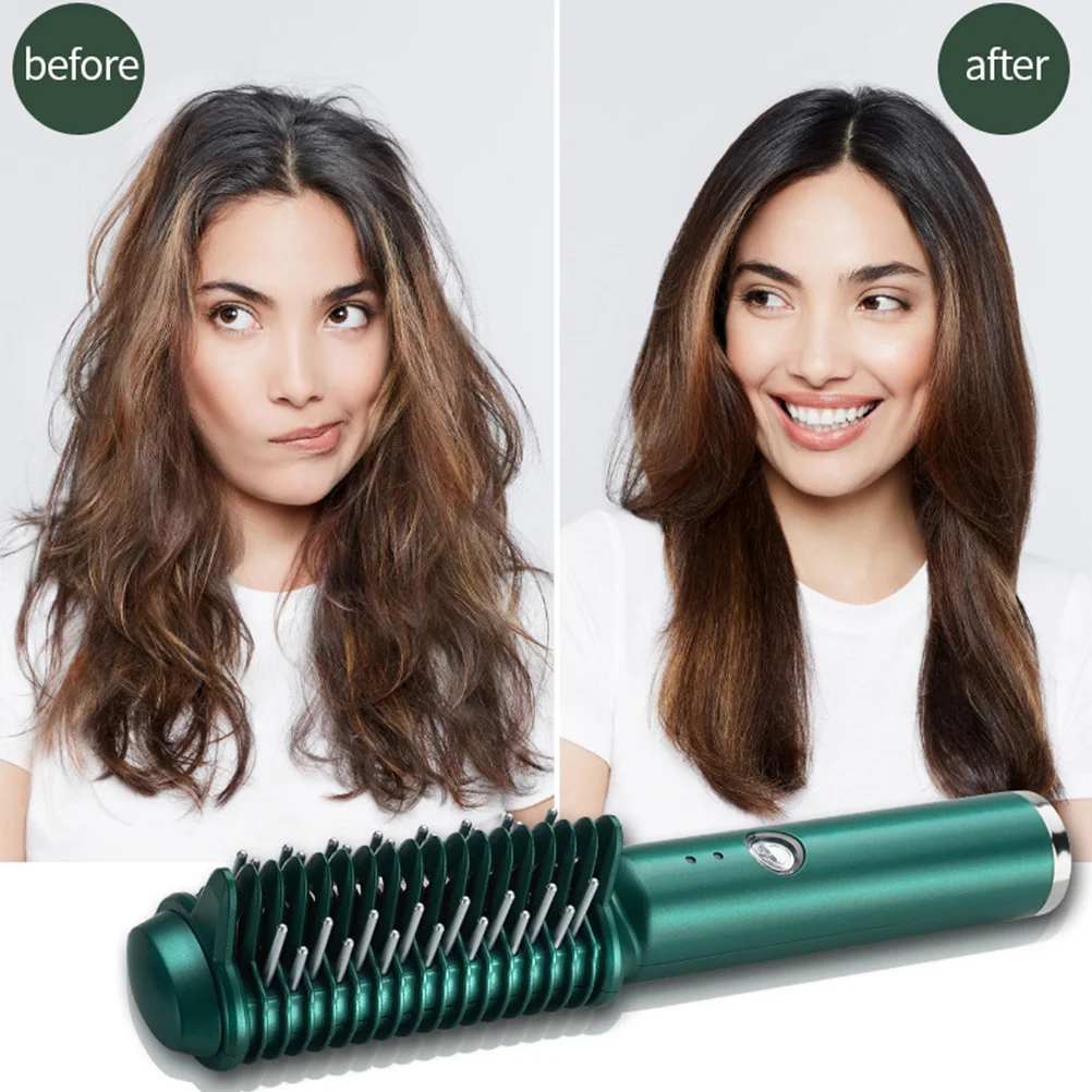 1Set Portable Hair Curler Straightener Highquality Fast Heating Shiny Elastic Curls No Tugging Antiscalding Teeth Hairdressing