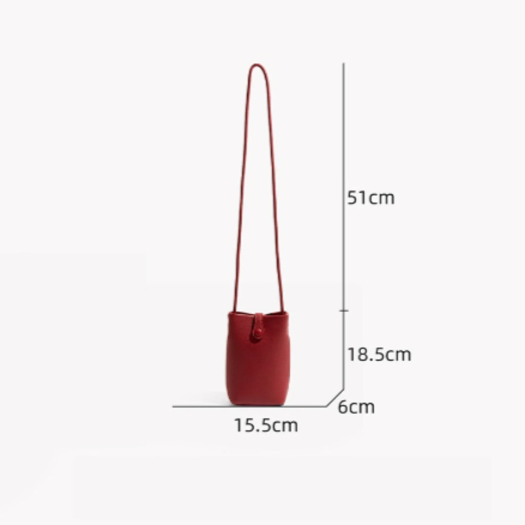 CKKUI Mini Slanted Phone Bag for Women, PU Leather Casual Shoulder Bags, Simple and Portable, Solid Color Wallet for Commuting