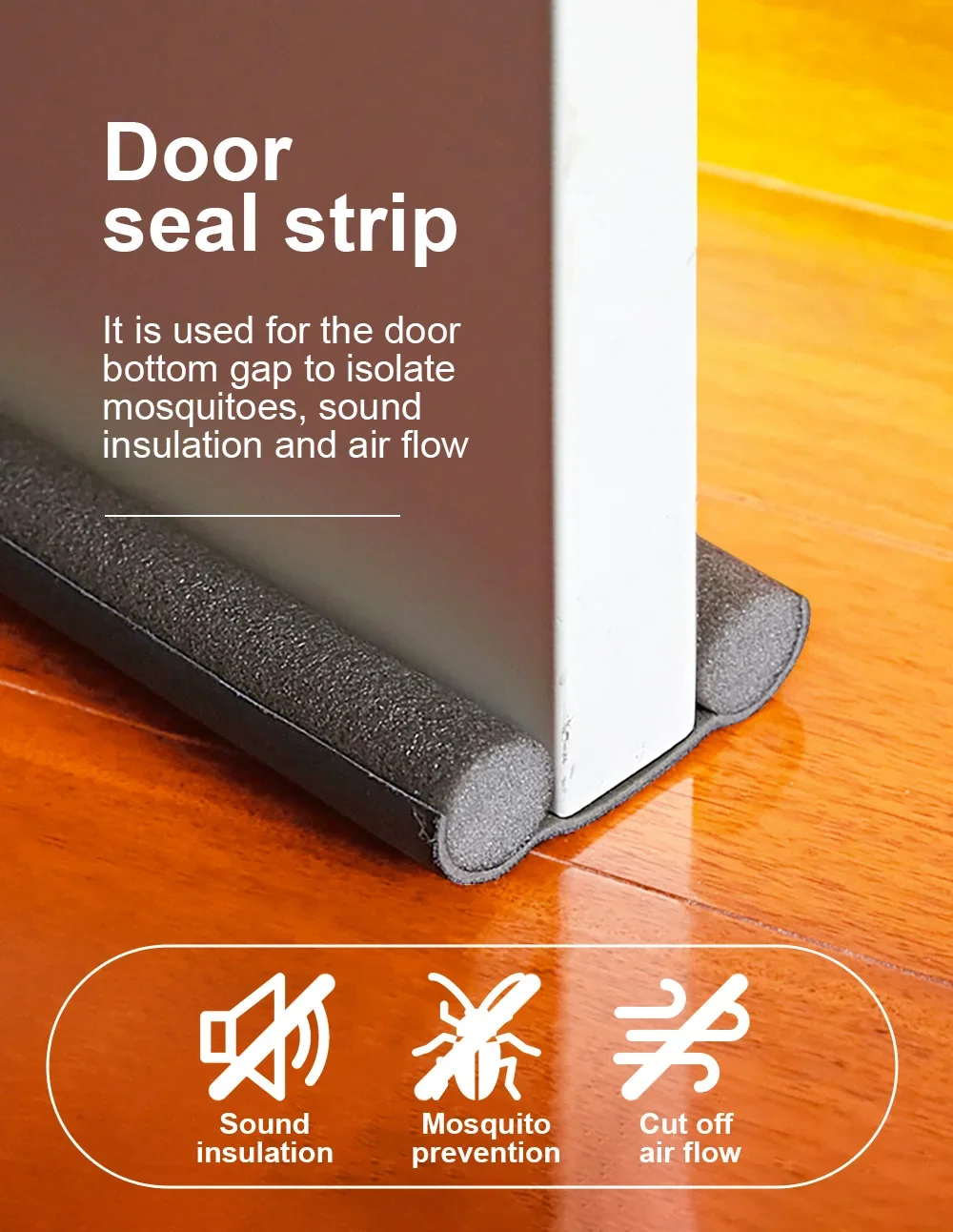 10PCAdjustable Door Bottom Seal Strip Weather Strip Under Door Draft Stopper Thicker Anti-Cold Gap Blocker Sealing Weather Strip