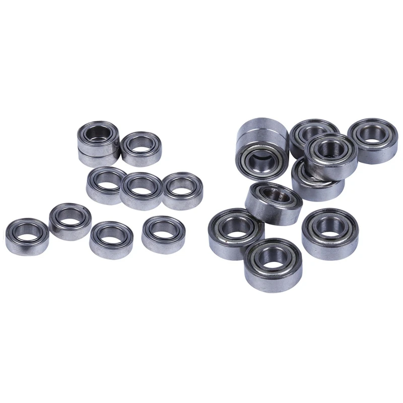 10Pcs Miniature Sealed Metal Shielded Metric Radial Ball Bearing Model: MR115 ZZ 5X11X 4MM & 10Pcs MR95-ZZ 5X9x3mm