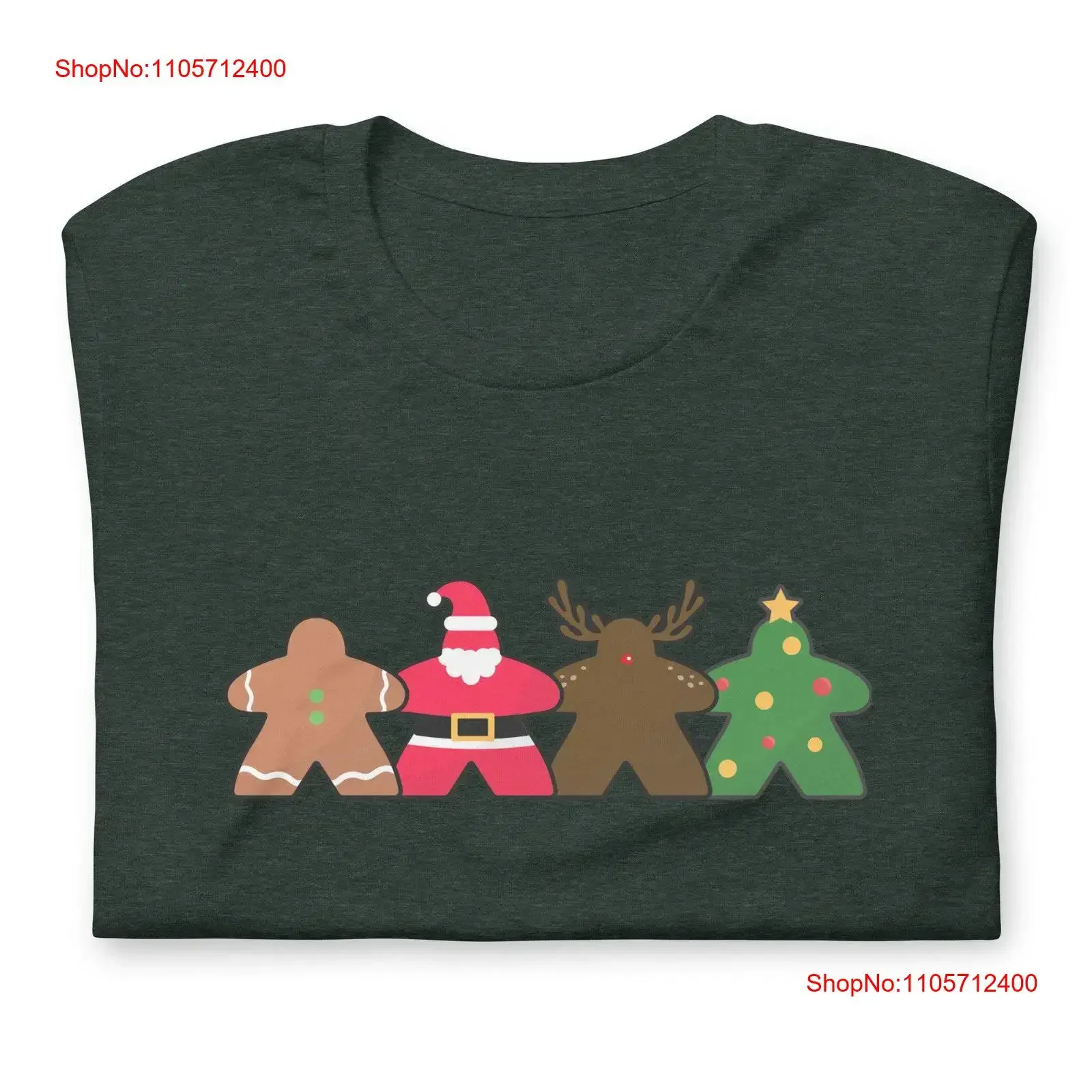 Holiday Meeple T Shirt Board Game Santa Reindeer Gingerbread Man Christmas Soft Bella Canvas Gamer vintage Washed homme