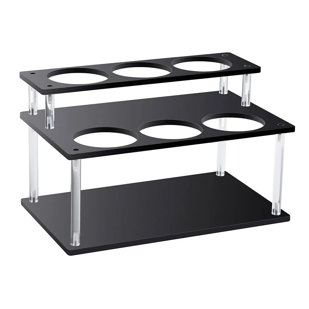 

Clear Acrylic 2 Tier Syrup Organizer for Storing and Displaying Syrups Oils and Spices Sturdy and Space Saving