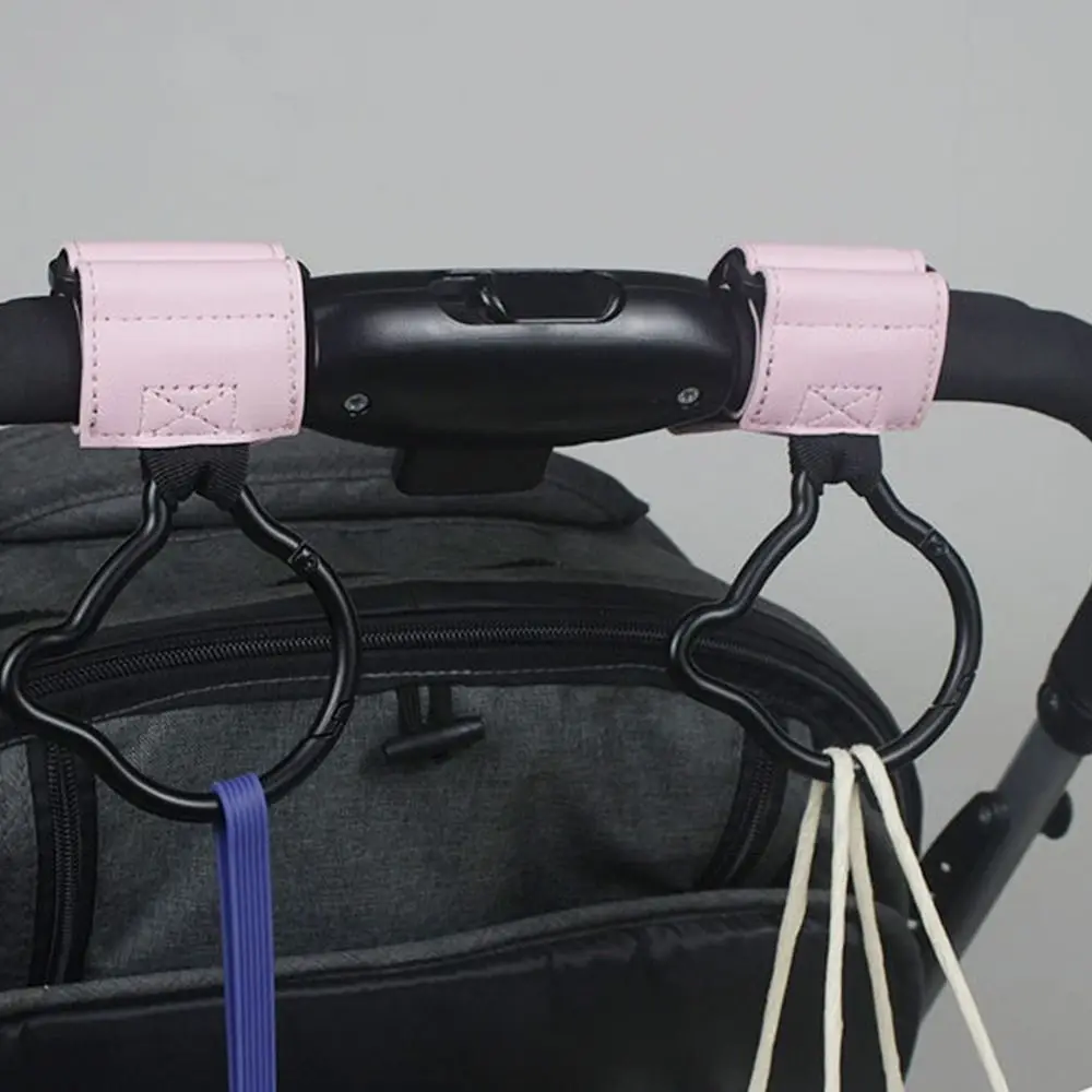 

Cartoon Bear Baby Stroller Hooks Solid Color PU Hanging Hook Cart Organizer Stroller Accessories Stroller Accessories Cartoon