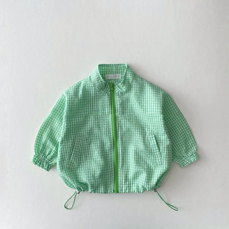 2025 New Children Summer Sunscreen Jacket Cotton Breathable Girls Coat Candy Color Cardigan For Baby Long Sleeve Jacket