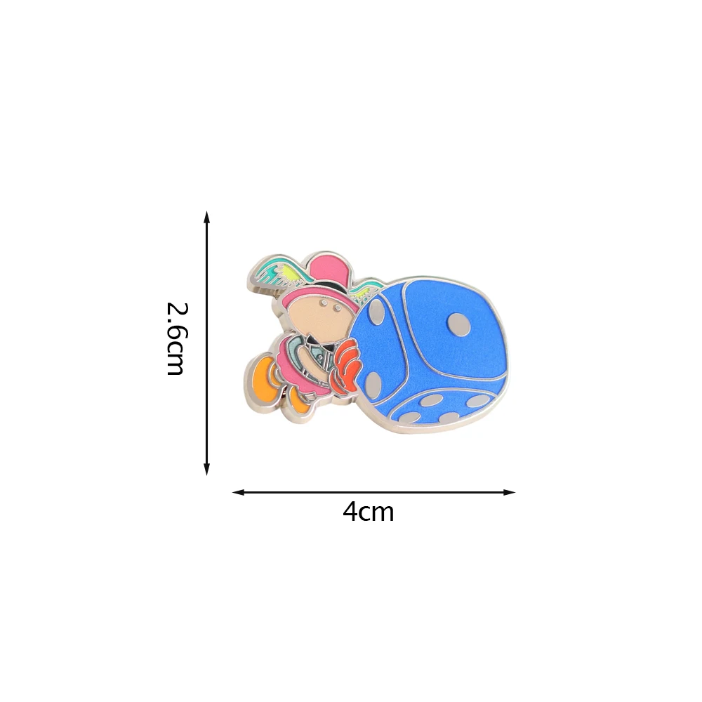 Graceful Dice Magic Card Enamel Pin Game King Card Brooch Cute and Fun Bags Clothes Badges Accessories Fan Collection Gifts