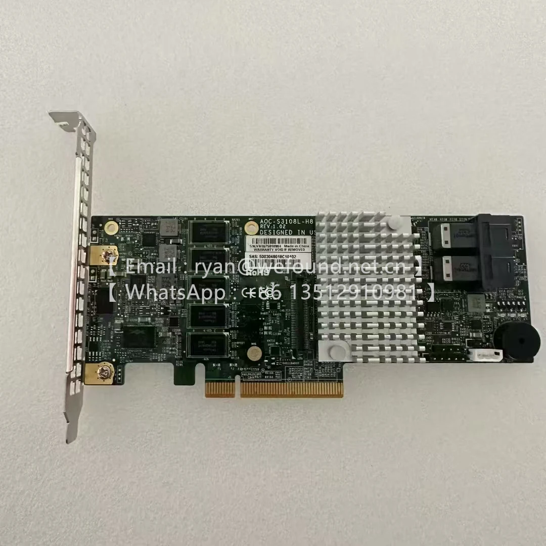 

AOC-S3108L-H8IR для Supermicro Low Profile, 12 Гбит/с, восьмипортовый внутренний RAID-адаптер SAS, 2 ГБ, 1866 МГц, DDR3, кэш для карт