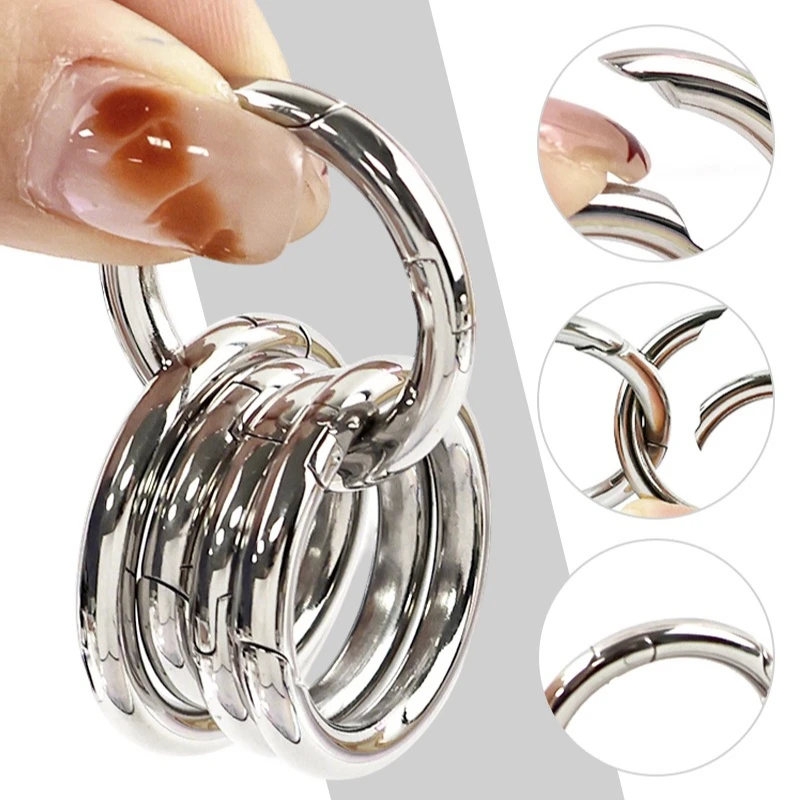 

3Pcs 10-35mm 304 Stainless Steel Spring Buckle Keychain Carabiner Snap Hook Keychain Openable Clasp Snap Hook DIY Accessories