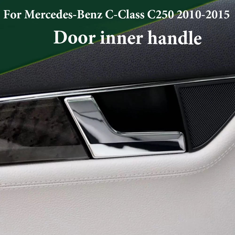 Interior Door Handle Left Right For Mercedes-Benz X204 GLK-Class W204 C-Class Plastic Matte Silver