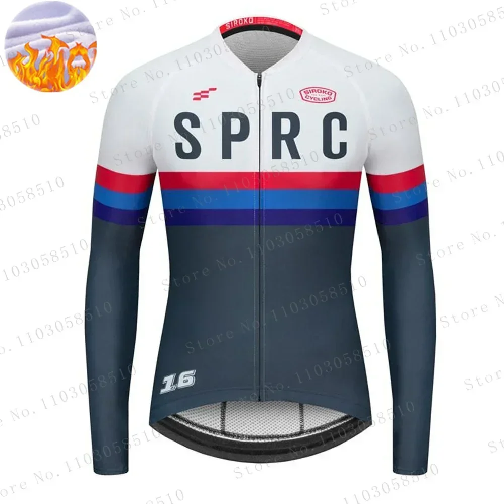 Siroko Winter Cycling Jersey Set Ropa Ciclismo Thermal Fleece Racing Mountian Bicycle Uniform Cycling ong Sleeve Clothing 2024