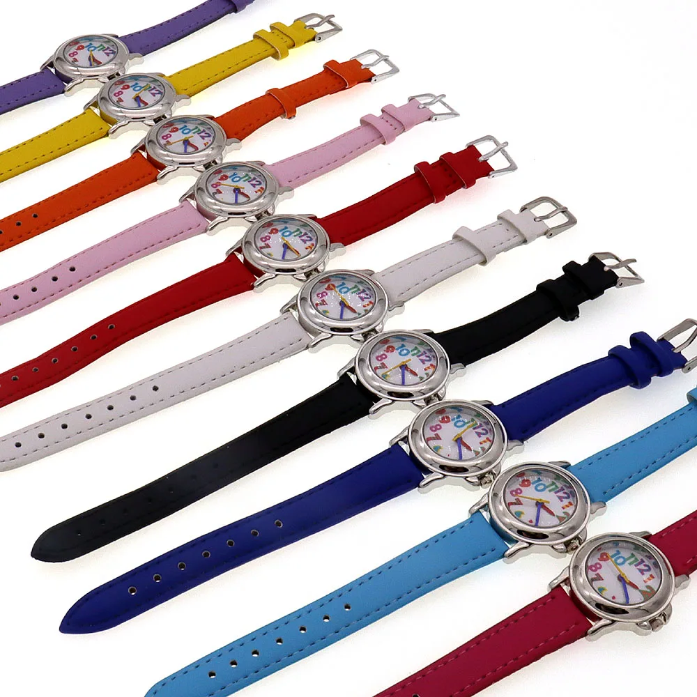10Pcs Cute Cartoon Digital Quartz Wristwatches for Boys And Girls Kids Party Gift