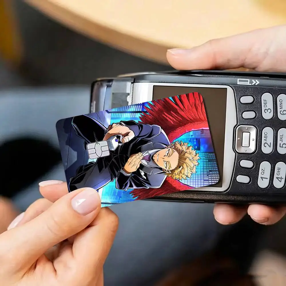 BNHA Hawks MHA  Credit Card HD Stickers Game Card Decal Small Chip Waterproof Sticker Gift