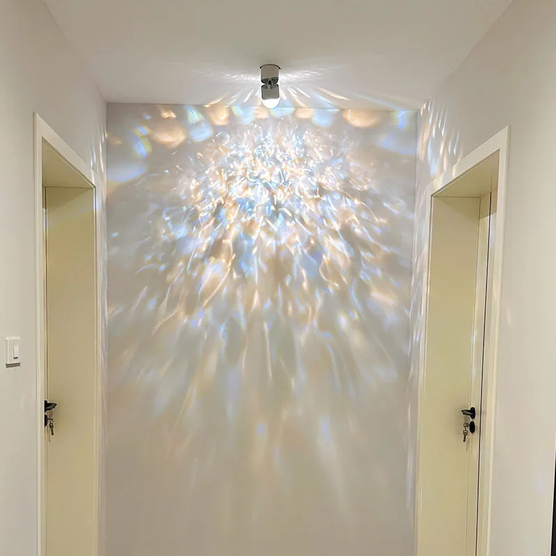 Water ripple spotlights, exposed corridors, bedrooms, sunset red ambient lights, embedded livestream room background lights
