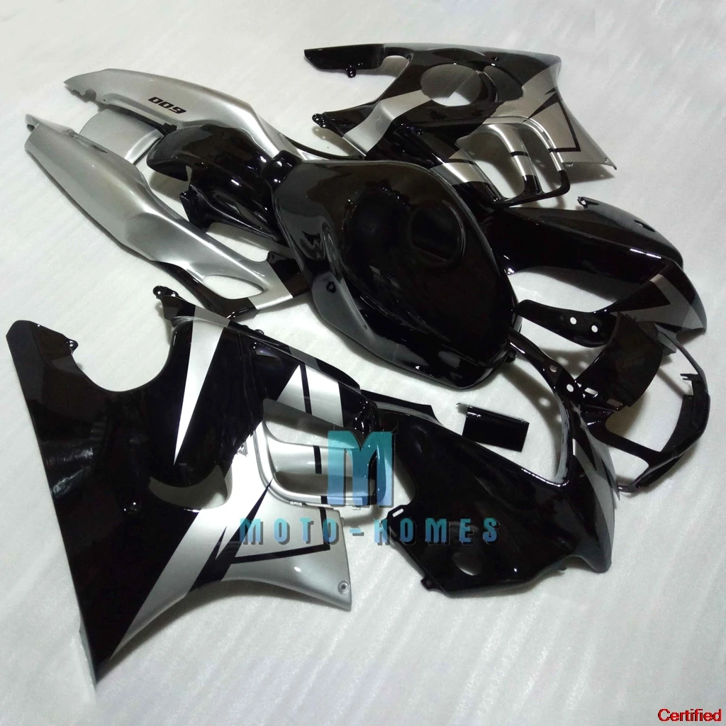 

High Quality Fairing Kit for Honda CBR600 97 98 1997 1998 CBR600F3 High Quality Motorcycle Body Rebuild Bike Parts Black Silver