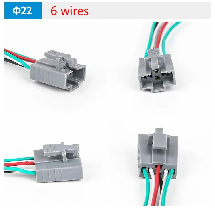 Enchufe de cable de 16mm, 19mm, 22mm, 25mm para interruptor de botón LED, cables de coche, lámpara estable, botón de luz, conector de cable de