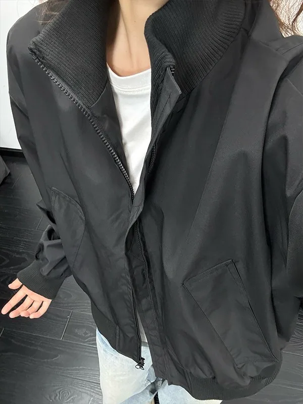 

American Cleanfit Цветной воротник-стойка Jaet Мужская зимняя тенденция Свободная спортивная повседневная верхняя одежда Ape Fashionable