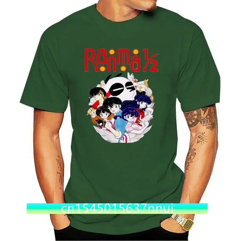 Ranma 1   2 Shirt Anime T-shirt Novelty Cool Tops Men Short Sleeve Tshirt