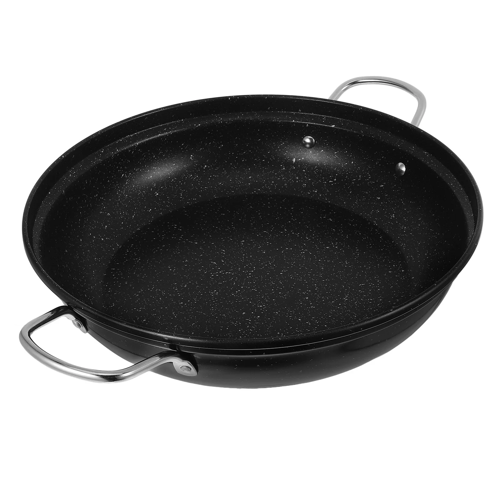 

Stainless Steel Cooking 30Cm Double Handle Heavy Duty Wok For Home Restaurant Seafood Hot Pot Korean Ramen Noodle Cookware