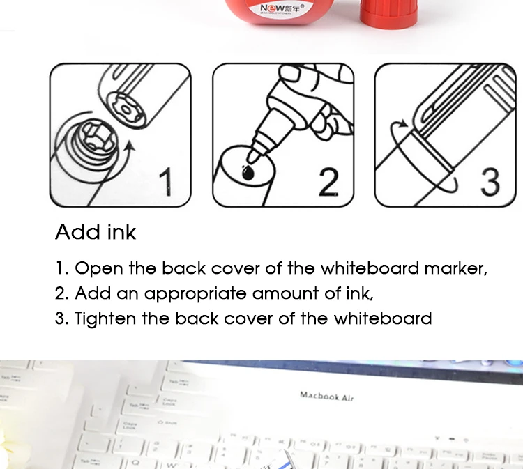 50 ml Whiteboard-Marker-Tinte, 4 Farben: Rot, Blau, Schwarz, Grün, Whiteboard-Marker-Nachfülltinte, für löschbare Whiteboard-Marker-Stifte – Detail 12