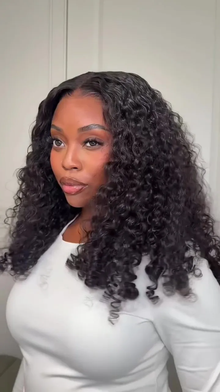 Deep Wave Short 13x4 Bob HD Lace Front Curl 100% Human Hair Wig Natural Black 13x6 Pre Plucked Curly Wig with Baby Hair  5x5 Soft Natural Looking Wear and Go Wig for Women