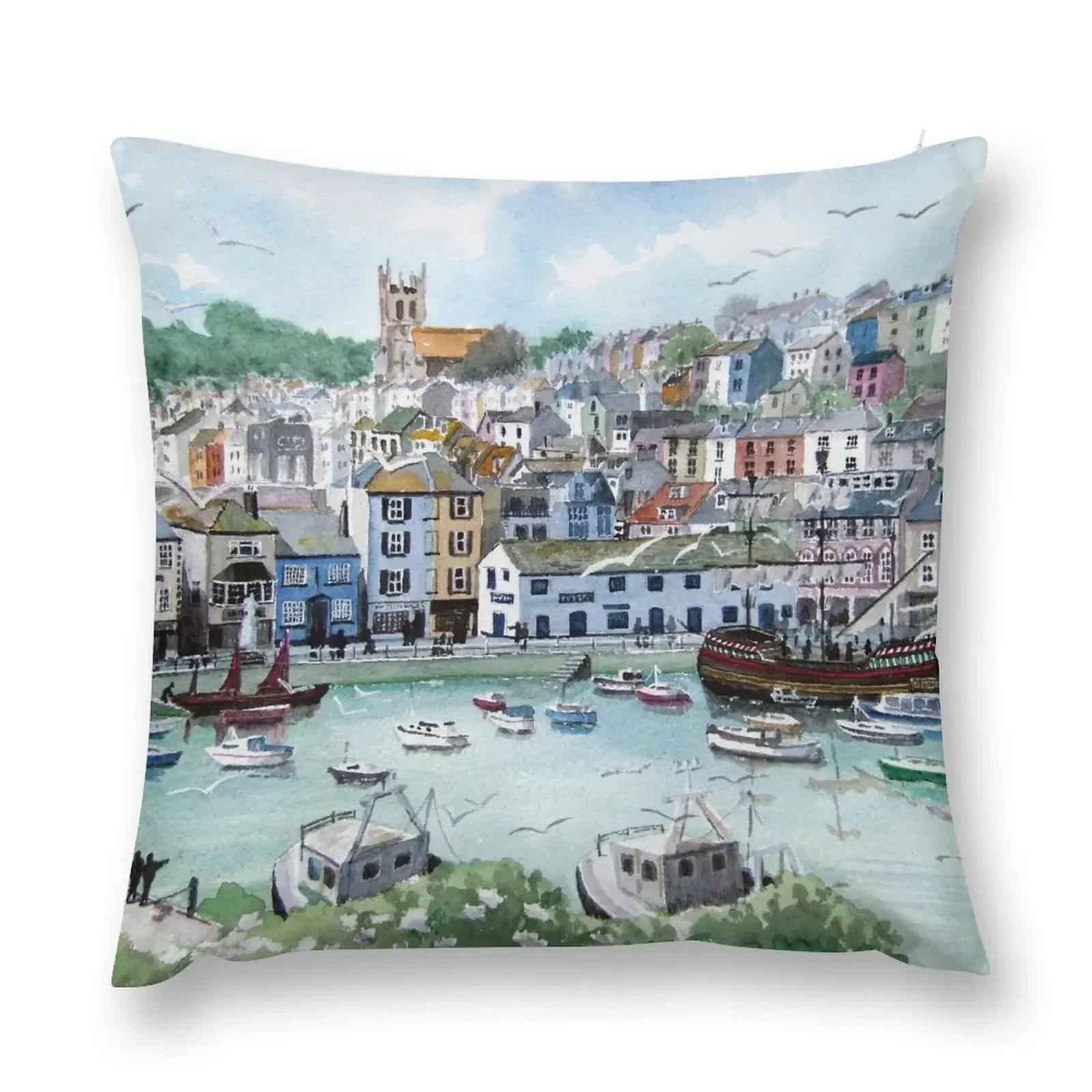 In with the Catch - Brixham, Devon Throw Pillow Pillowcases Bed Cushions Sofa Cushion Anime pillow