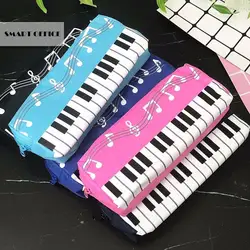 Box Square School Stationery Piano Note Pencil Bag Student Pencil Case Musical Note Piano Pouch Musical Pencil Cases