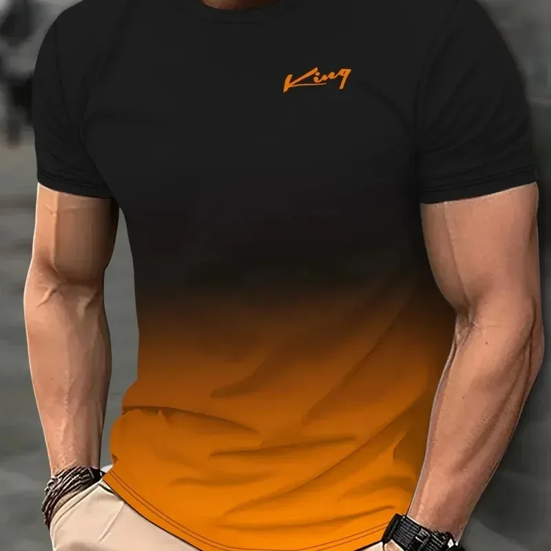 Casuais Roupas Letnia męska koszulka z krótkim rękawem, bardzo duża, retro, z nadrukiem 3D, wysokiej jakości, oddychająca, prosta i stylowa. — zdjęcie 7