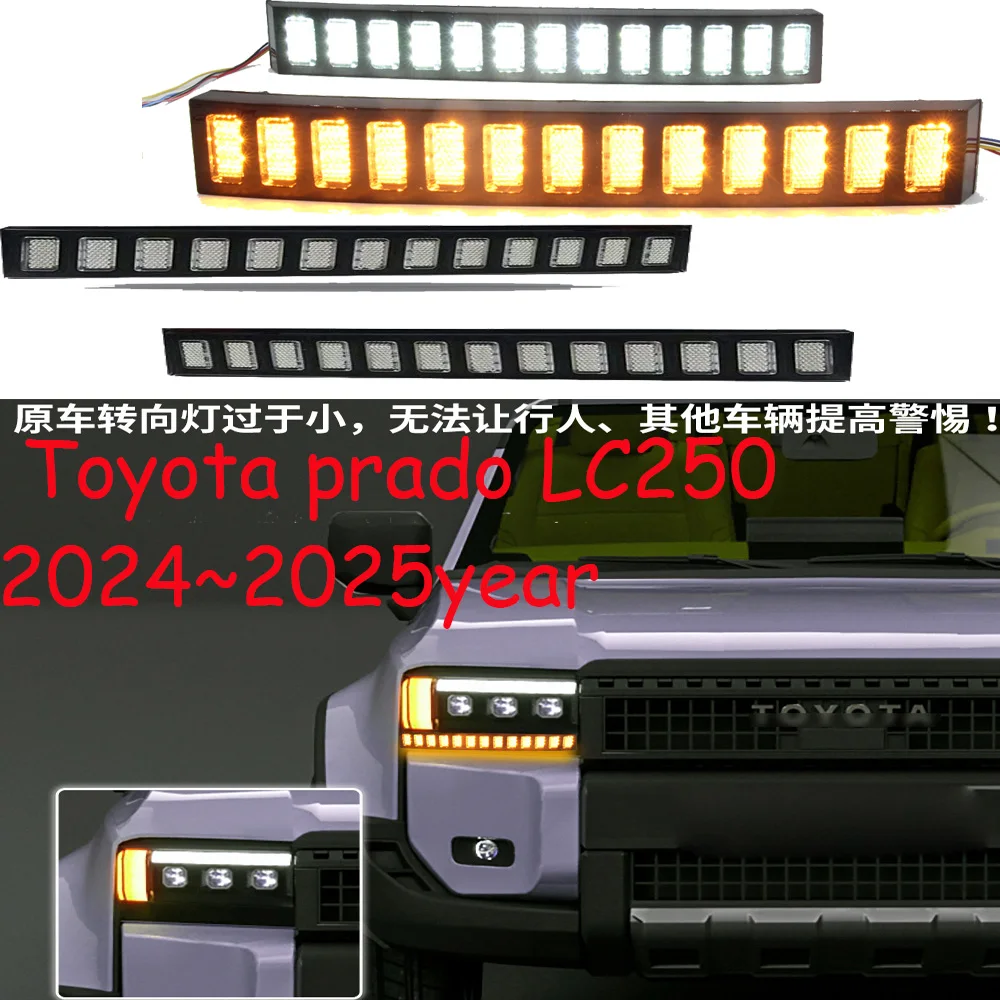 

car Bumper prado cruiser LC250 headlight Cruiser daytime light 2024~2025y auto accessories LED headlamp Cruiser fog light
