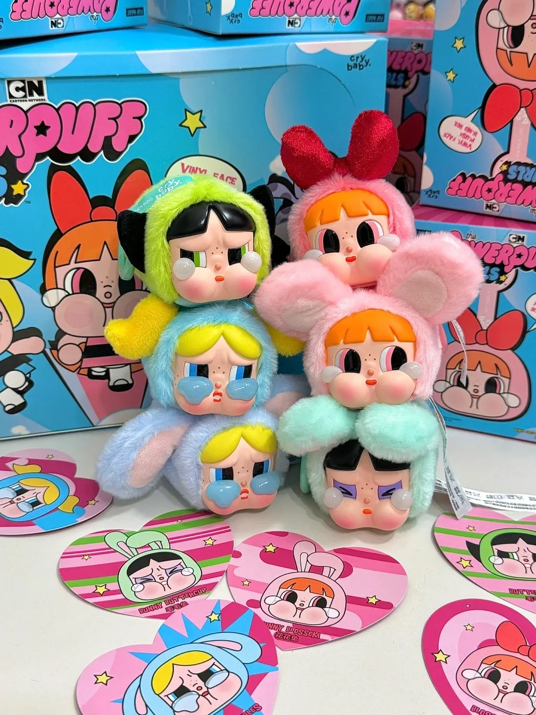 Original POPMART CRYBABY Flying Girl Police Officer Vinyl Face Plush Blind Box Anime Action Figure Surprise Christmas Present