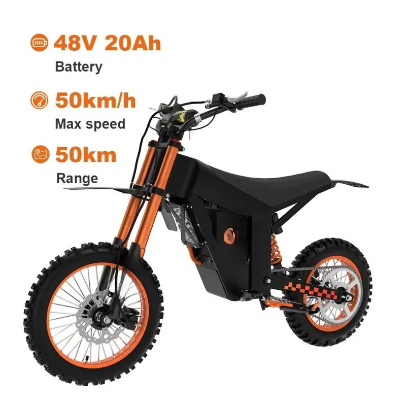Electric Motorcycle 1500W 48V 20AH Electric Bike Long Range 50 Km More