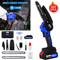 6 Inch One-handed lithium chainsaw Powerful Electric Chainsaw Chain Guide Mini Chainsaw Chains Plate and Chainsaw Chains Plate
