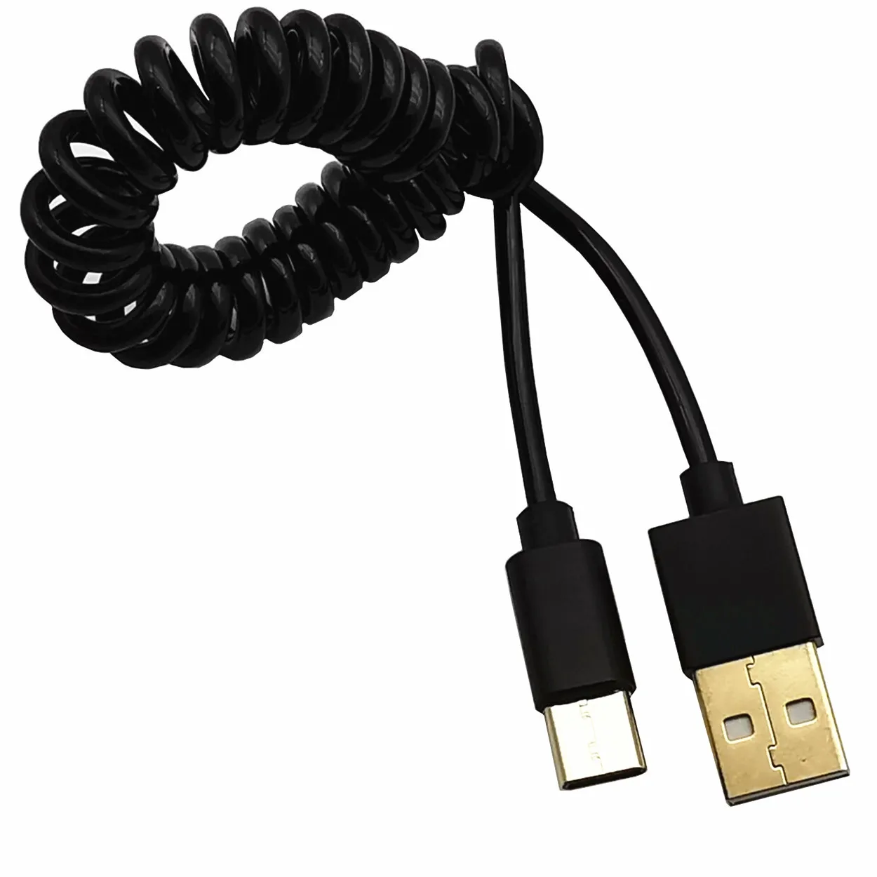 Spiral Coiled USB 3.1 C-TYPE male to 2.0 AM adapter adaptor Cable 1m 3FT/3.0M 10FT