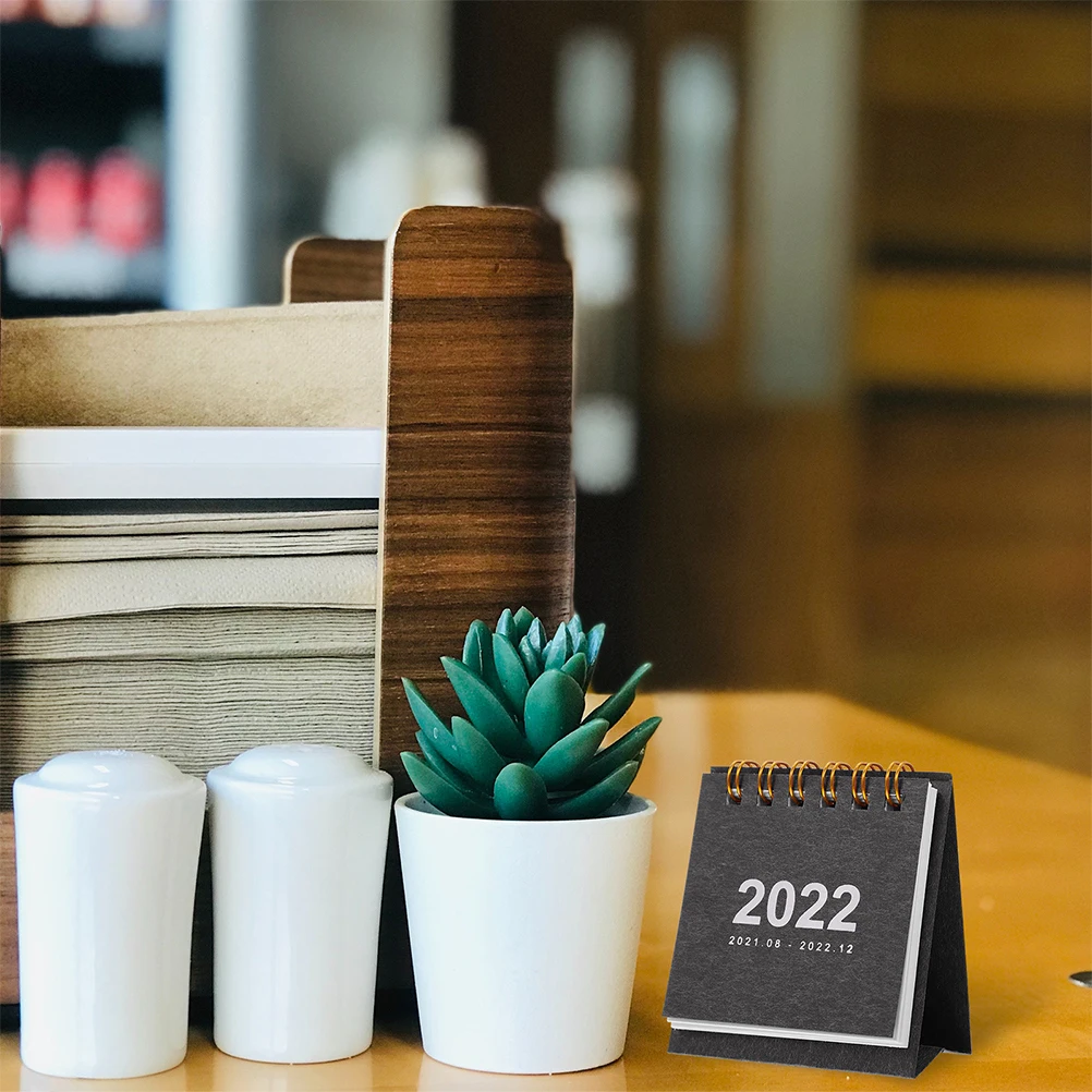

2 Pcs Small Desk Calendar Wall Table Decorate 2022 Mini Calendars Paper Student