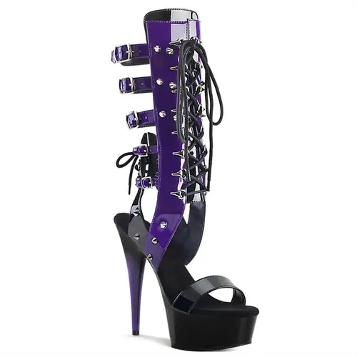 2025 New Ladies Sandals Authentic Net Red Women's Shoes Fashion Show 15CM Stiletto Pole Cance Nightclub Boots High Quality - Image 5