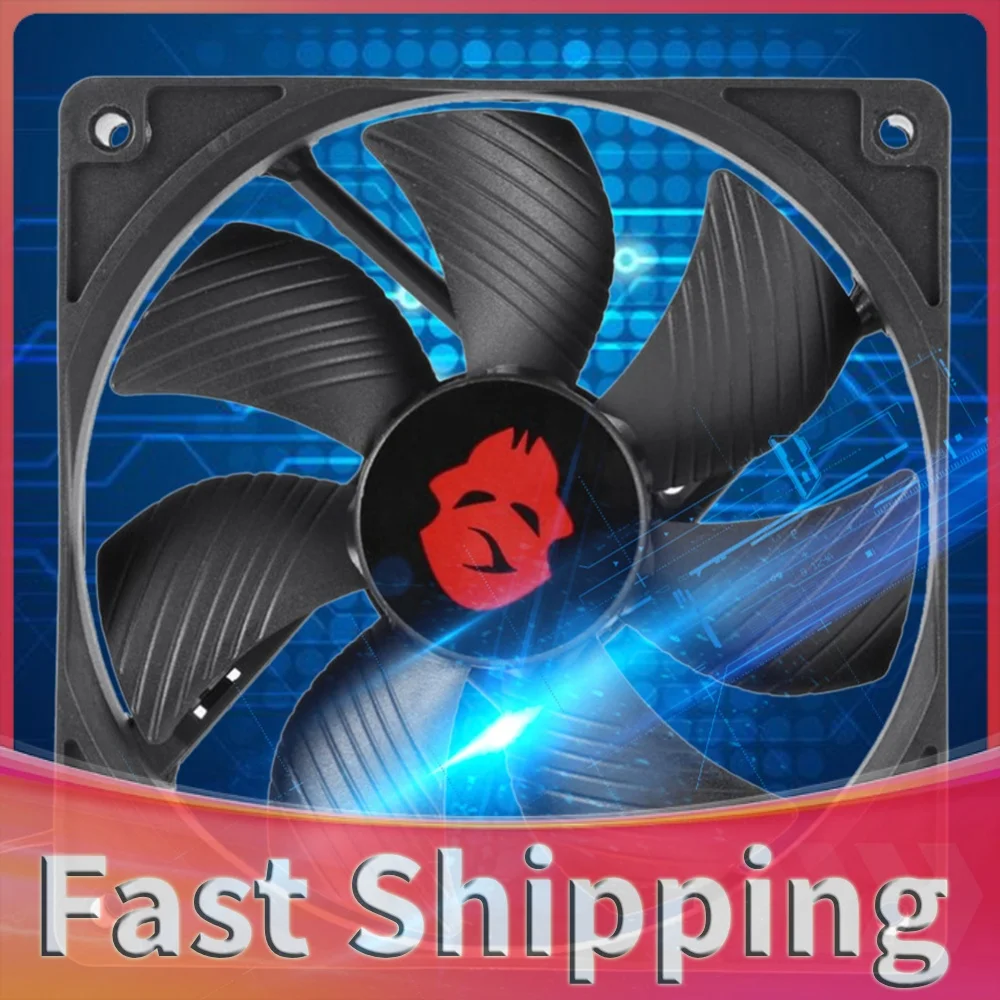 12cm Big 4 Pin High Speed Desktop Chassis Fan Large Air Volume PC Case Radiator PC Desktop Laptop Accessaries Parts