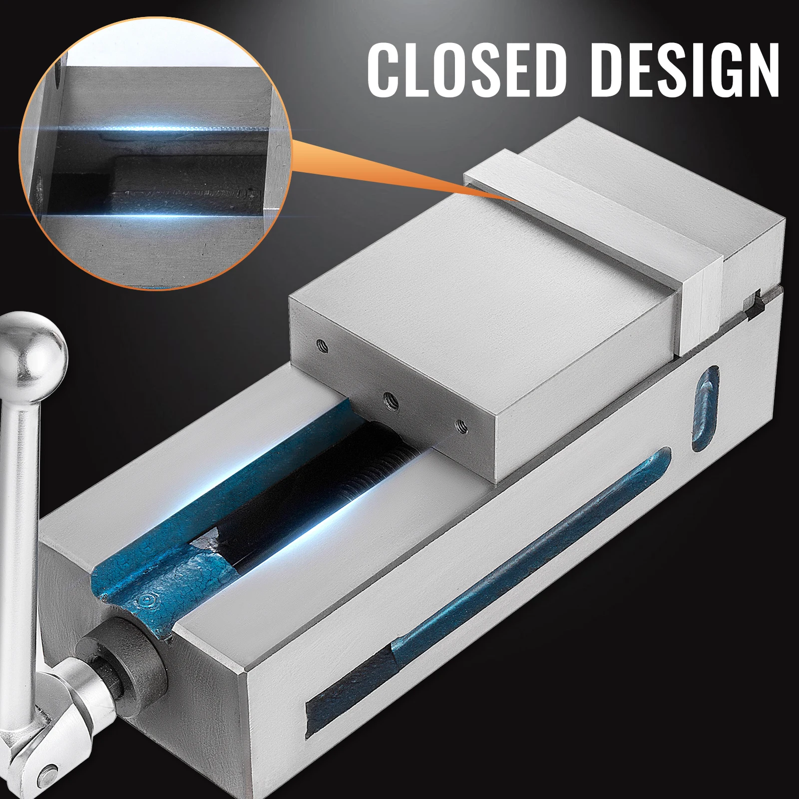 VEVR Tornillo de Banco 100mm de Ancho Visera de Fresado de Precisión Apertura de Mandíbula 120mm Prensa de Máquina de Precisión para el Acabado de Fresador, Taladradoras y Piezas de Precisión