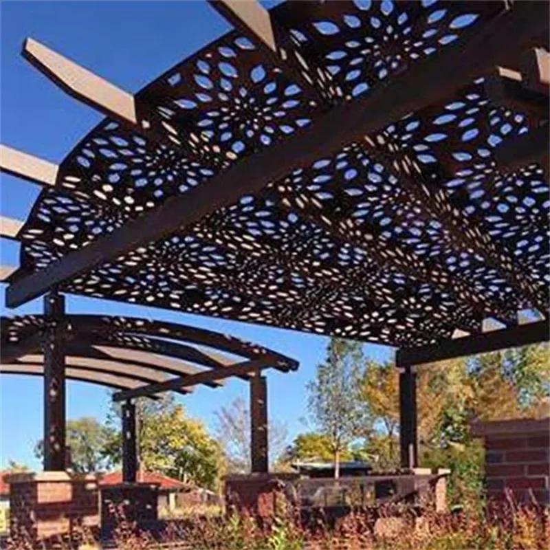 Steel Top Large Metal Roof Outdoor Garden Gazebo6 by 12 Modern Modern Pergola 6 With Closing Sides