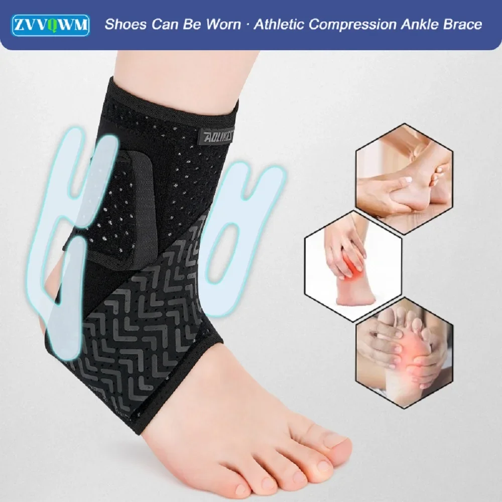 1Pcs Lightweight Ankle Stabilizer Brace Sports Women Men Running Compression Ankle Support Sprain Socccer Arch Support Protect